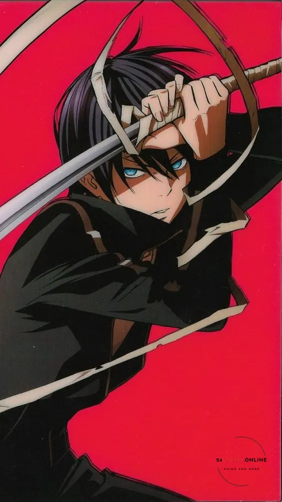 Ảnh yato anime mắt to cầm kiếm siêu ngầu đáng yêu 