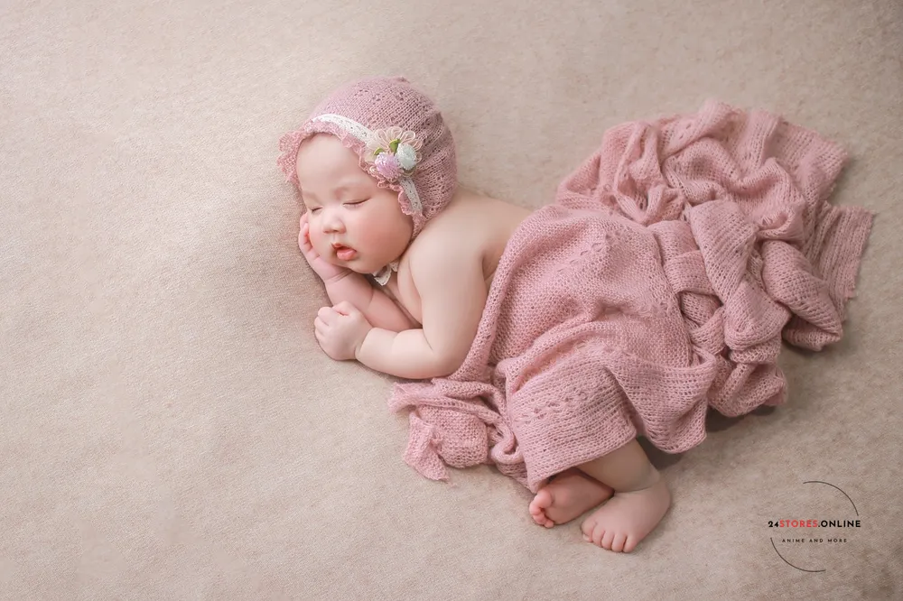 Hình ảnh em bé sơ sinh dễ thương đang ngủ siêu quyến rũ đáng yêu