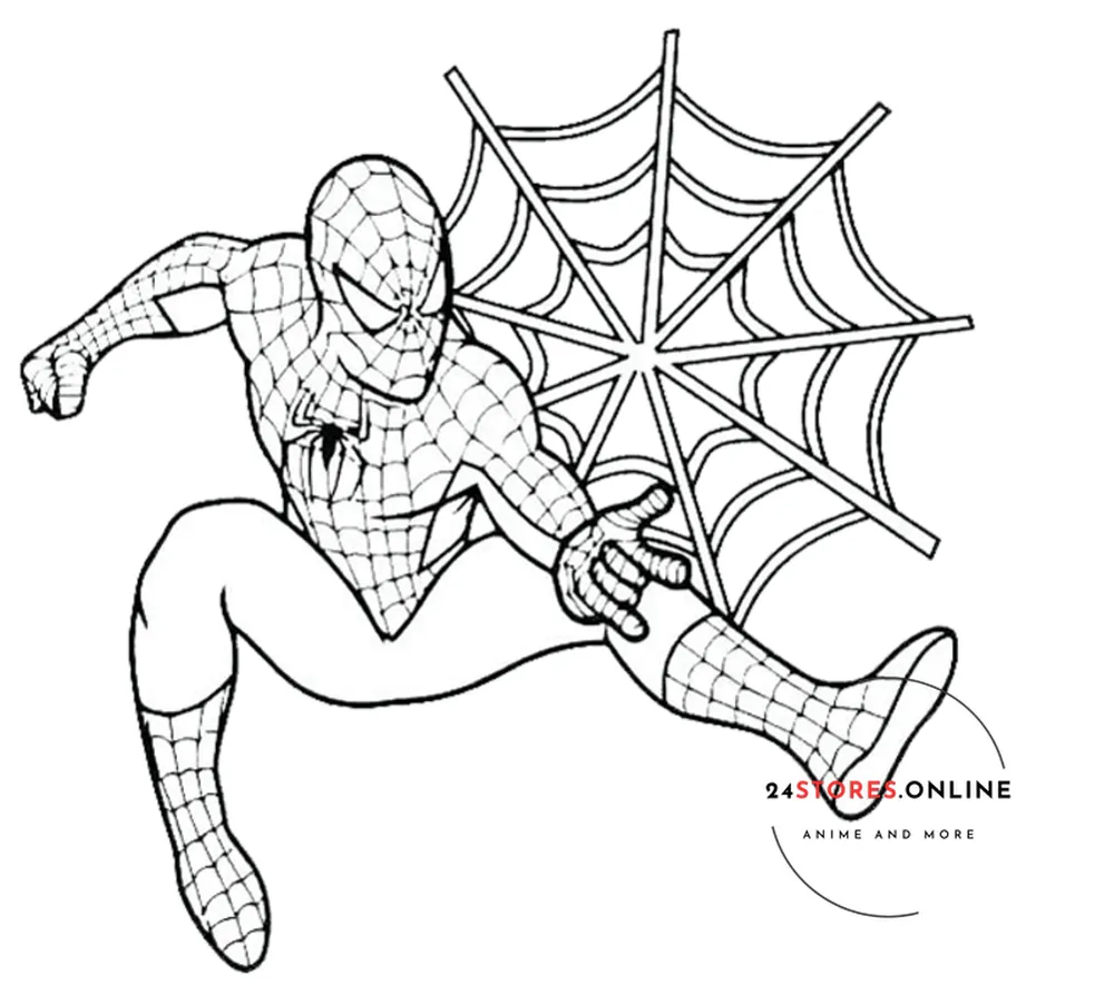 Hình ảnh tô màu siêu nhân nhện
