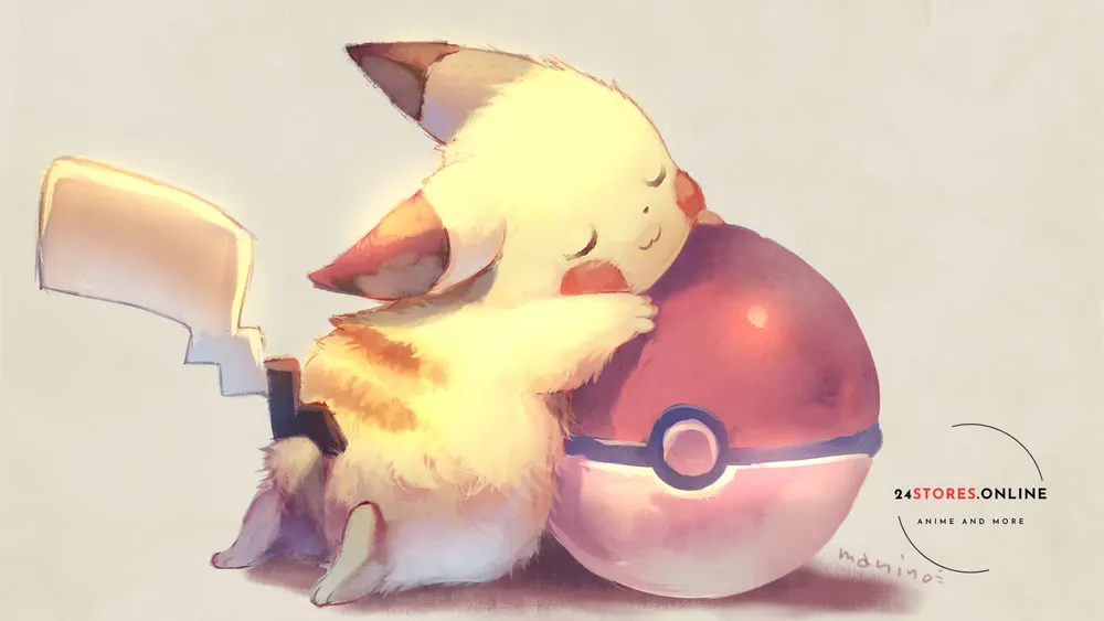 Hình nền pokemon cute ôm quả bóng 